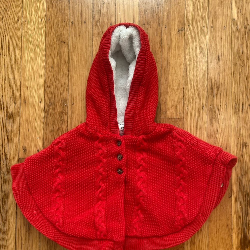 Carter's Red Hooded Cape for Kids